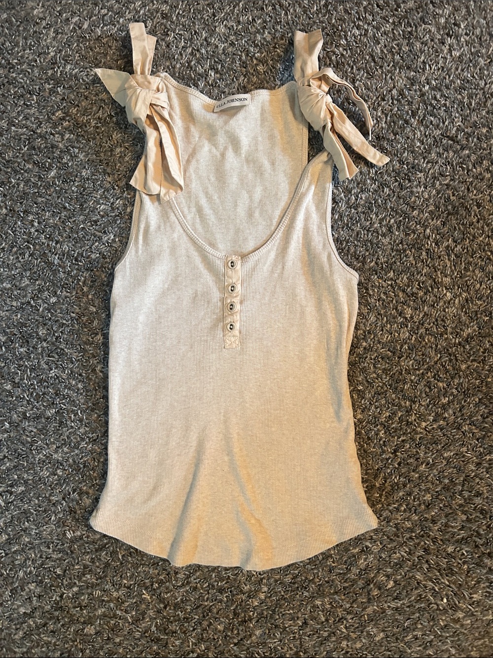 Ulla Johnson Jane Tank top in oatmeal beige color Small